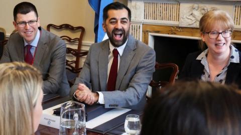 Humza Yousaf chairs his first cabinet meeting