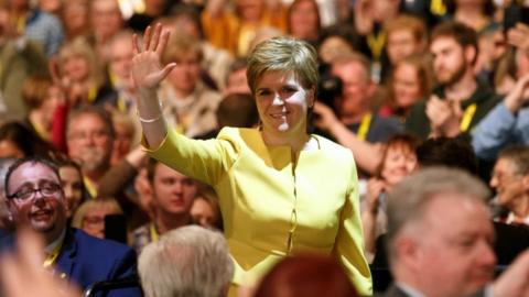 Nicola Sturgeon at conference