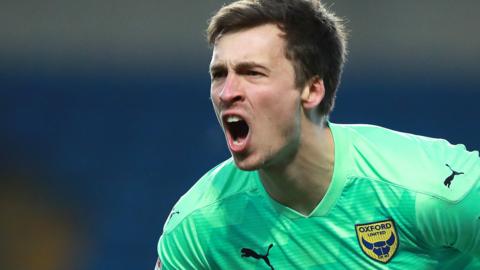 Oxford United goalkeeper Jack Stevens