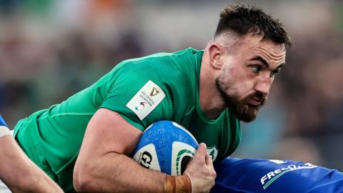 Ronan Kelleher in action against France