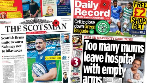 Scotsman and Daily Record front pages