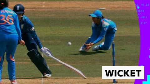 Jemimah Rodrigues takes a fine diving catch 