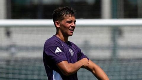 Manchester United forward Shea Lacey during pre-season training