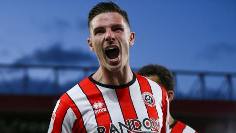 Ciaran Clark scores for Sheffield United last season