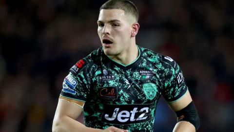 Bailey Hodgson in action for Leigh Leopards