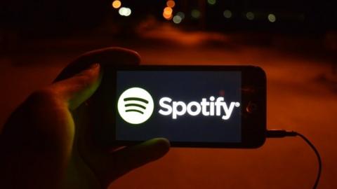 Spotify on smartphone