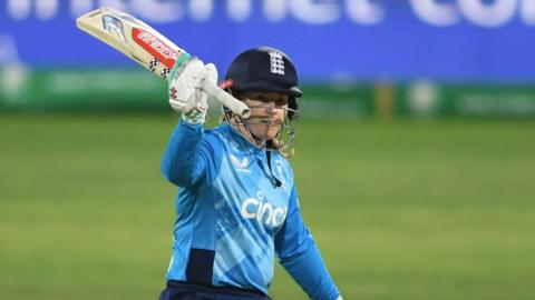 Tammy Beaumont celebrates her half-century