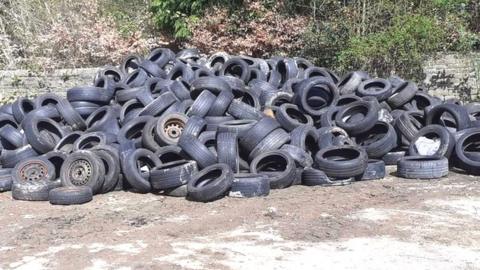 Dumped tyres