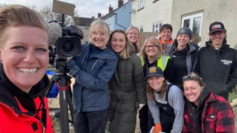 all-female construction team on site