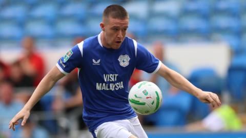 Jack Moylan in action for Cardiff City