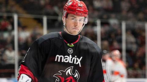Josh MacDonald in action for Cardiff Devils 