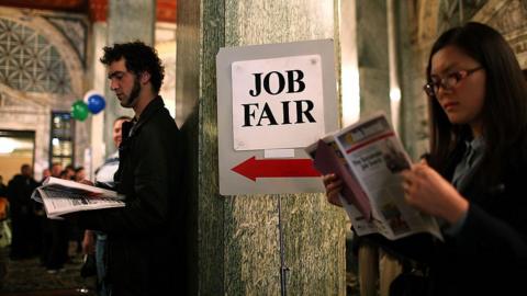 Job fair in California (file photo)