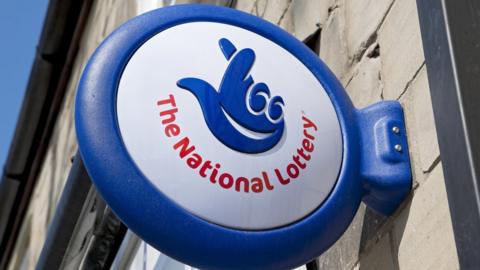 The National Lottery sign