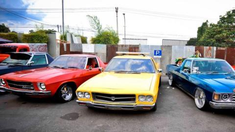 Vintage Holden cars on show