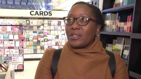 Woman in book shop