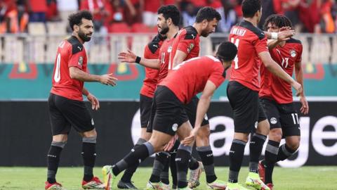 Salah celebrates