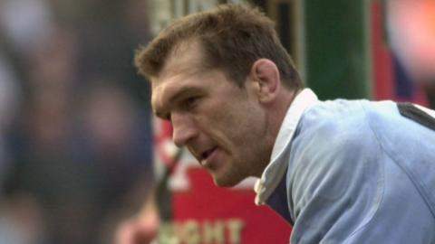 Owain Williams scores for Cardiff against Llanelli in May, 2000