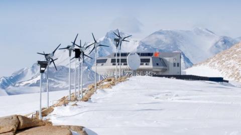 A shot of the Princess Elisabeth Research Station