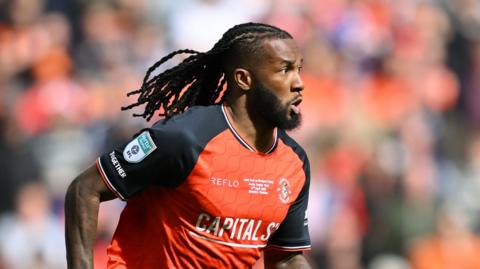 Kasey Palmer in action for Luton Town in the 2026 EFL Trophy Final at Wembley Stadium