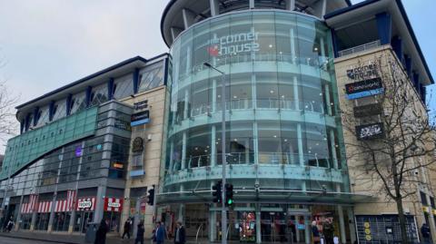 The exterior of the glass-fronted Cornerhouse