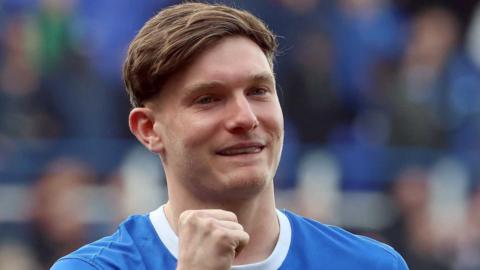 Telford-born Taylor Gardner-Hickman celebrates his match-winner against Wycombe Wanderers