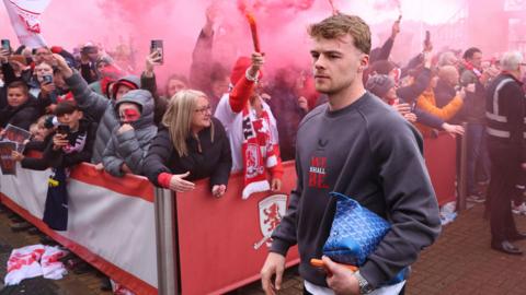 Tommy Conway arrives at Middlesbrough 