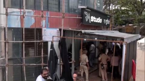 The building where 17 children were taken hostage in Mumbai 