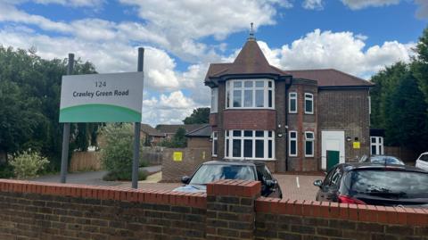 Exterior of a block of apartments at 124, Crawley Green Road in Luton