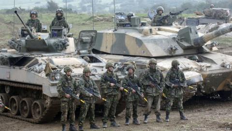 An army exercise on Salisbury Plain