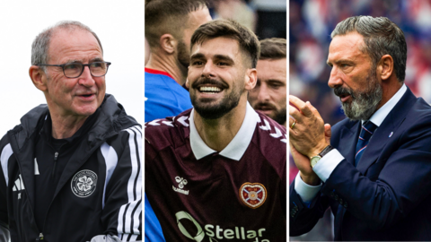 Martin O'Neill, Claudio Braga and Derek McInnes (L-R)
