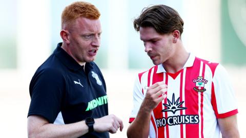 Will Still and Tyler Dibling of Southampton FC during their game at Eastleigh FC