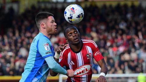 Action from Exeter City v Leyton Orient