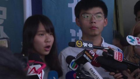Agnes Chow and Joshua Wong