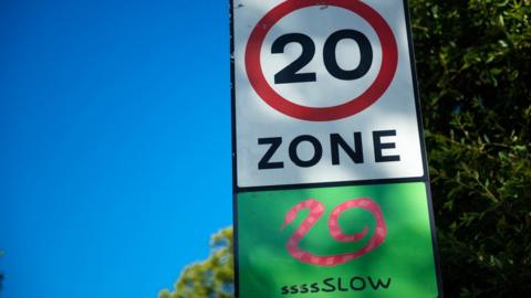 A 20mph sign