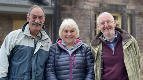 (Left to right) Volunteers Ian Holliday, Carole Brown and Peter Milne