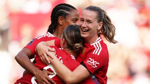 Geyse, Elisabeth Terland and Grace Clinton celebrate