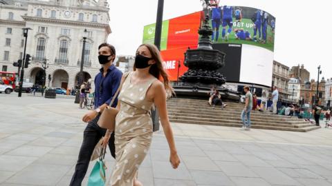 Shoppers in central London