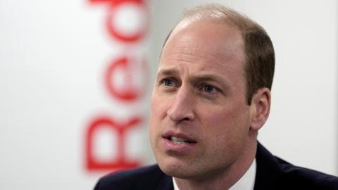 Prince William at the Red Cross