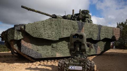 An Ajax armoured fighting vehicle