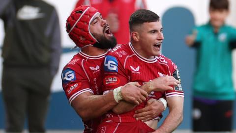 Josh Macleod and Dane Blacker celebrate