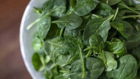 A bowl of spinach