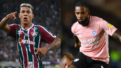 Split image of Matheus Martins and Leandro Bacuna