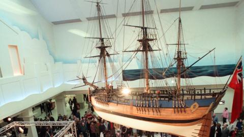 Model of the Endeavour in Cleveland Shopping Centre