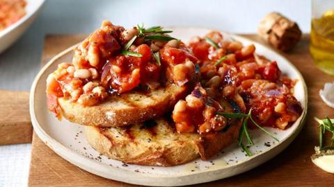 Tuscan beans on sourdough toast