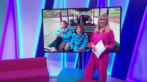 Jenny on the Newsround set