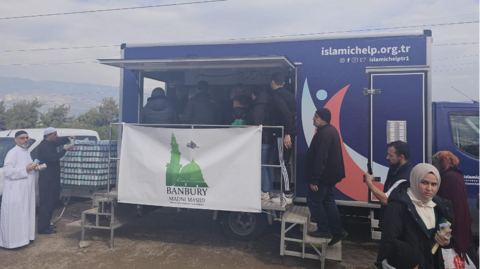 Food truck providing meals