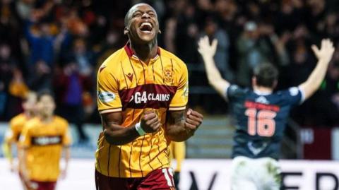 Motherwell celebrate scoring