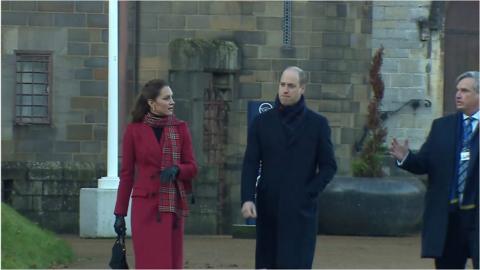 Catherine and William at Cardiff Castle