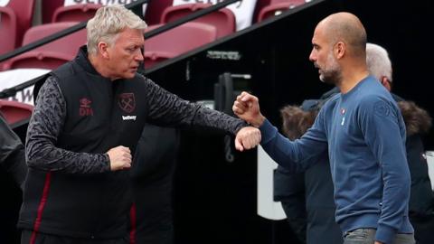 David Moyes and Pep Guardiola