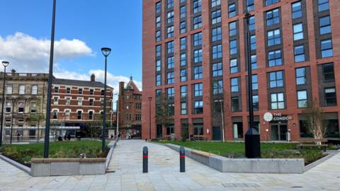 The Condor, a large apartment block, and the first phase of the Becketwell redevelopment